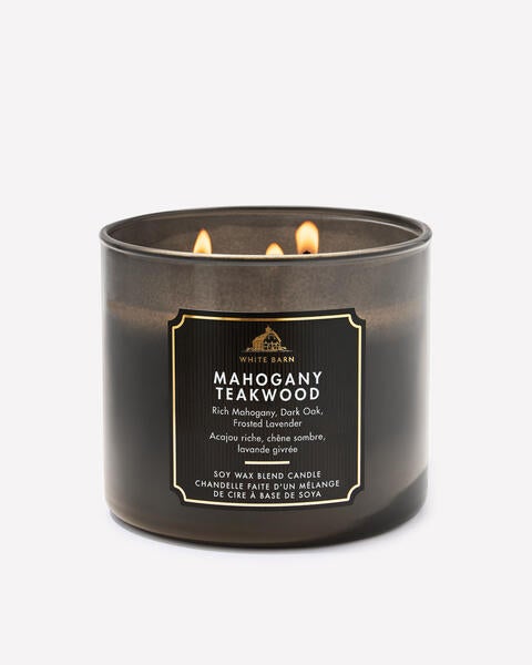 Mahogany Teakwood 3-Wick Candle