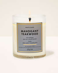 Mahogany Teakwood Single Wick Candle