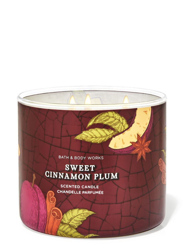 Sweet Cinnamon Plum 3-Wick Candle