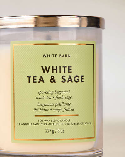 White Tea & Sage Single Wick Candle