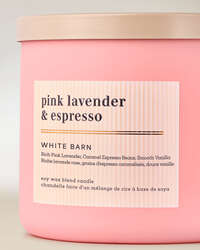 Pink Lavender & Espresso 3-Wick Candle