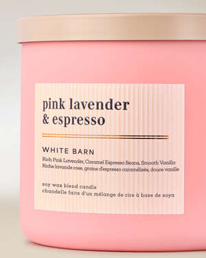 Pink Lavender & Espresso 3-Wick Candle