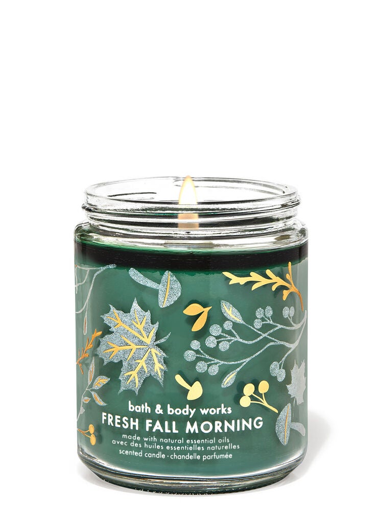 Fresh Fall Morning Single Wick Candle Bath and Body Works