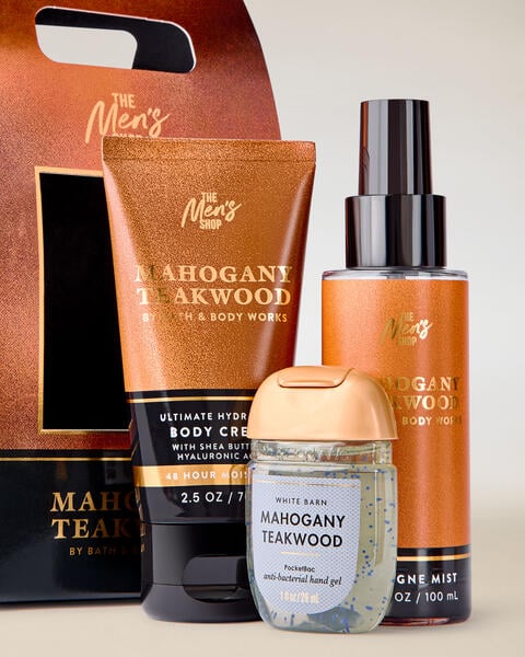 Ensemble-cadeau format mini Mahogany Teakwood