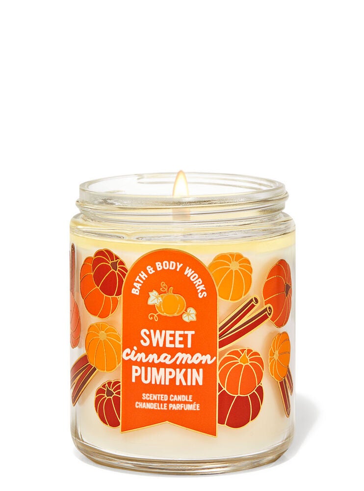 Sweet Cinnamon Pumpkin Single Wick Candle Bath and Body Works