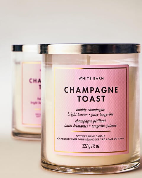 Chandelle à une mèche Champagne Toast