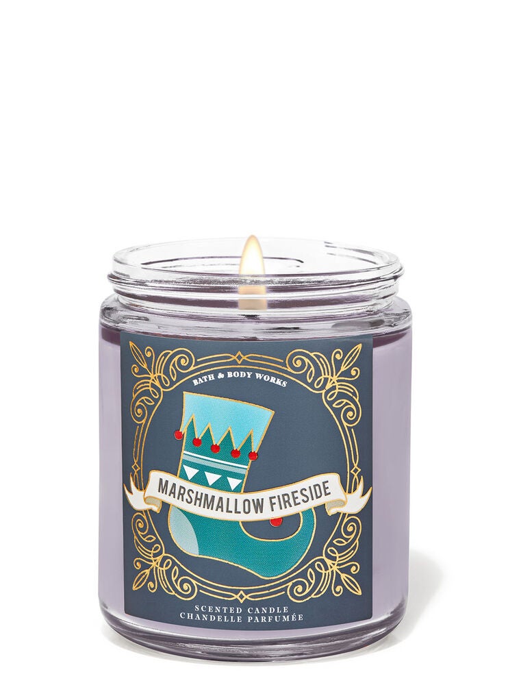 Marshmallow Fireside Single Wick Candle Bath and Body Works