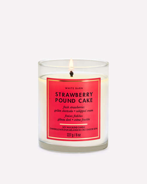 Strawberry Pound Cake Single Wick Candle