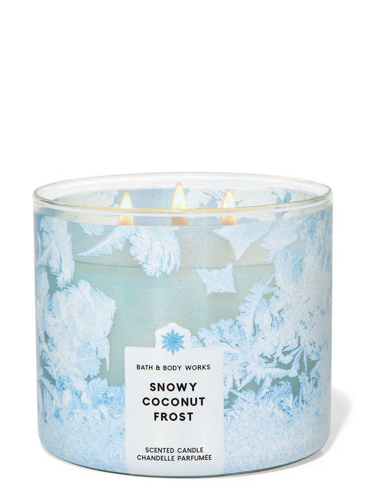 Snowy Coconut Frost 3Wick Candle Bath and Body Works