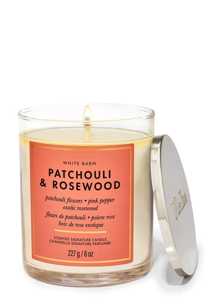 Patchouli & Rosewood Signature Single Wick Candle