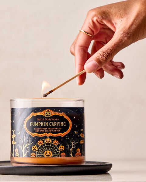Pumpkin Carving 3-Wick Candle