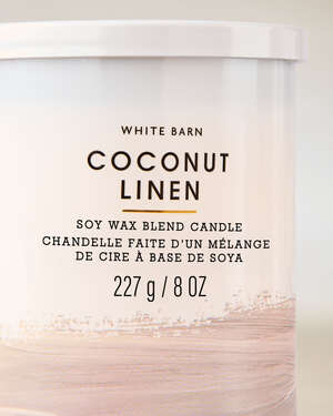 Coconut Linen Single Wick Candle