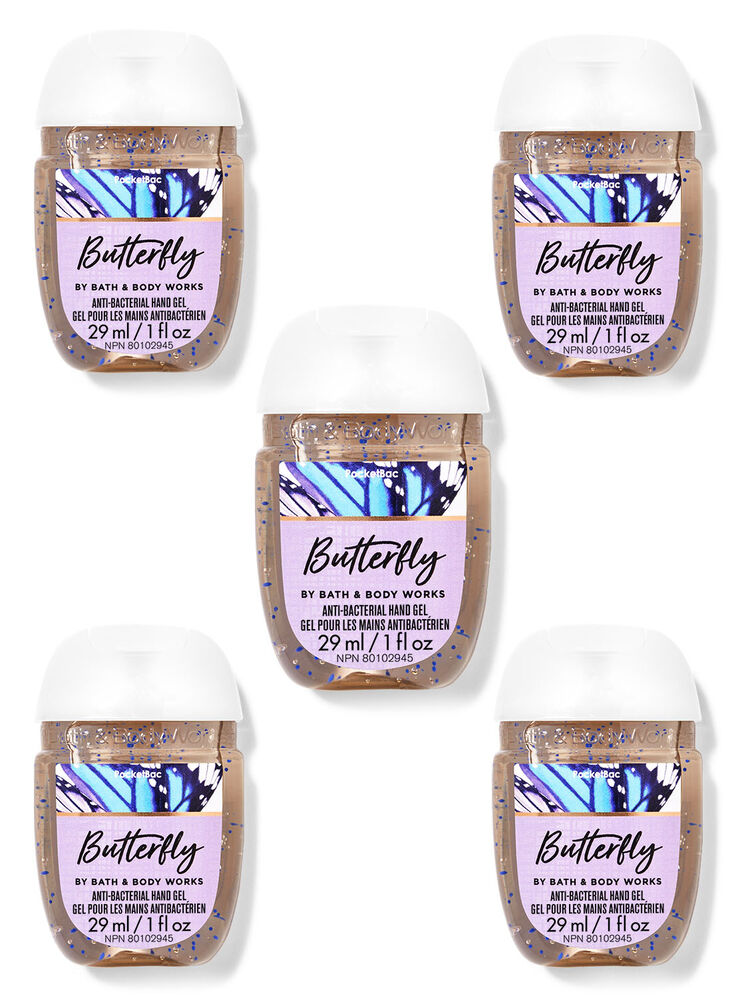 Butterfly PocketBac Hand Sanitizers, 5-Pack