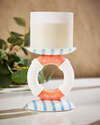 Ring Buoy Pedestal 3-Wick Candle Holder