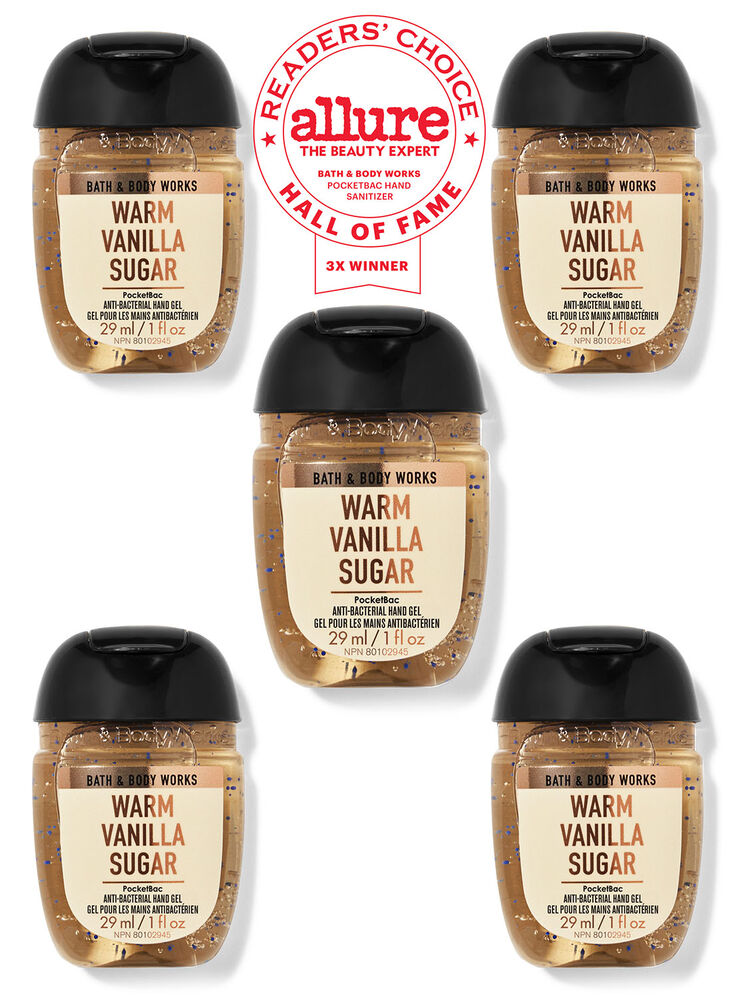 Warm Vanilla Sugar PocketBac Hand Sanitizers, 5-Pack