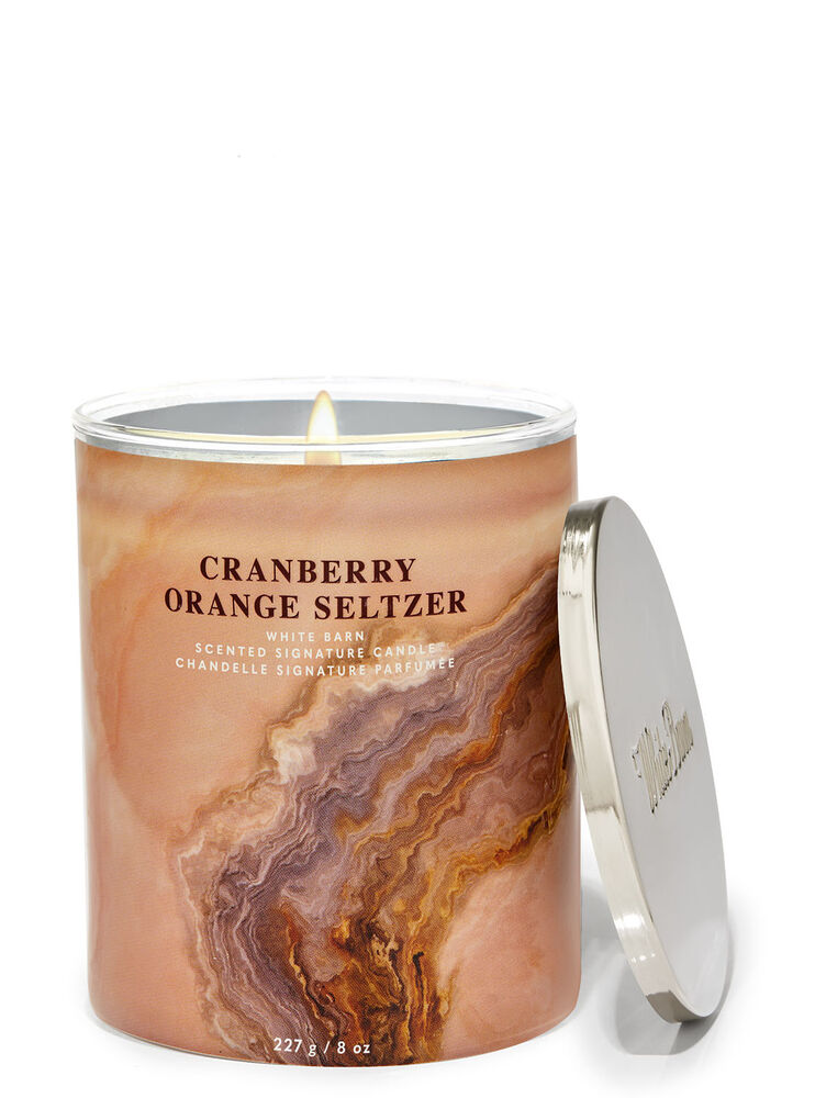 Cranberry Orange Seltzer Signature Single Wick Candle