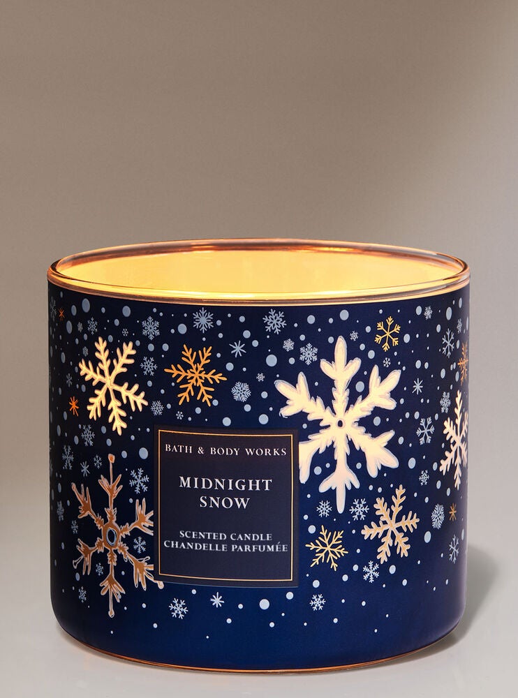 Midnight Snow 3Wick Candle Bath and Body Works