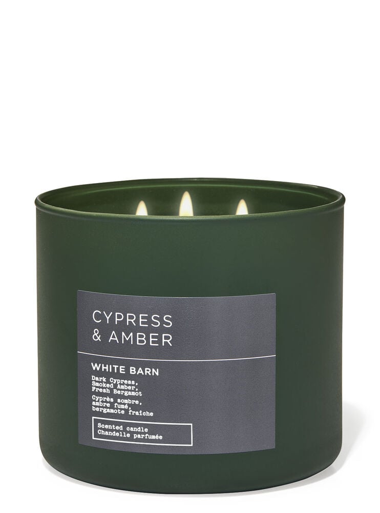 Cypress & Amber 3-Wick Candle