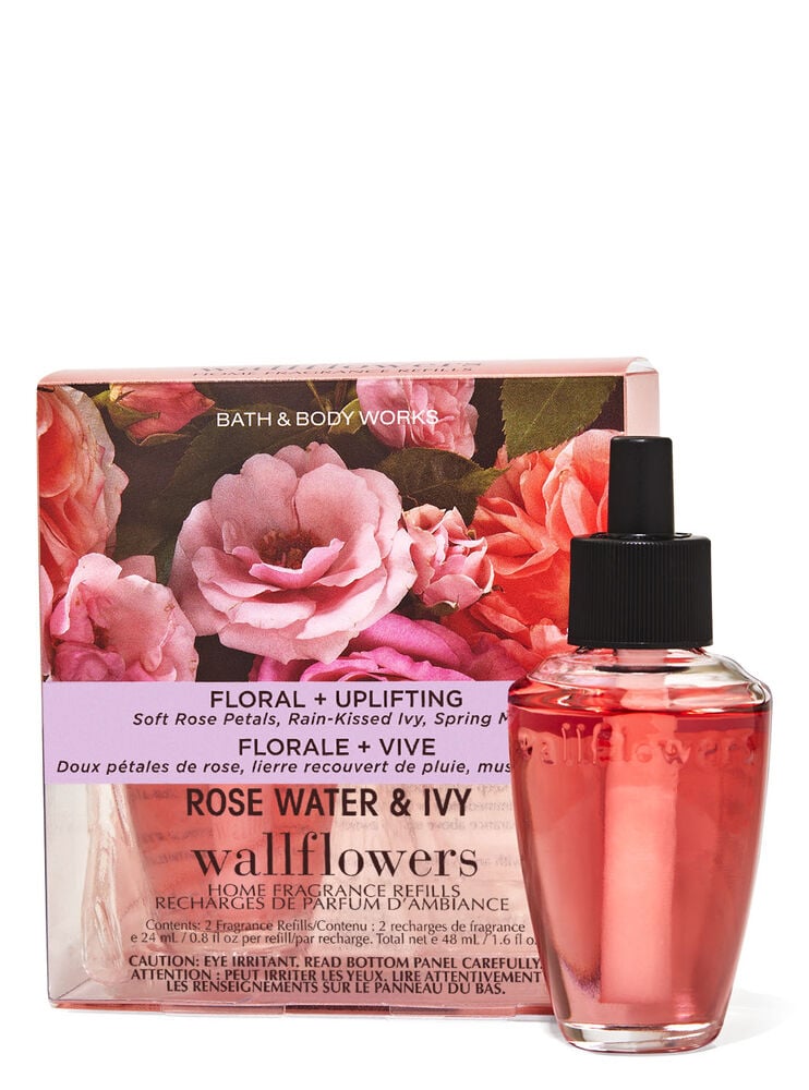 Paquet de 2 recharges de fragrance Wallflowers Rose Water & Ivy