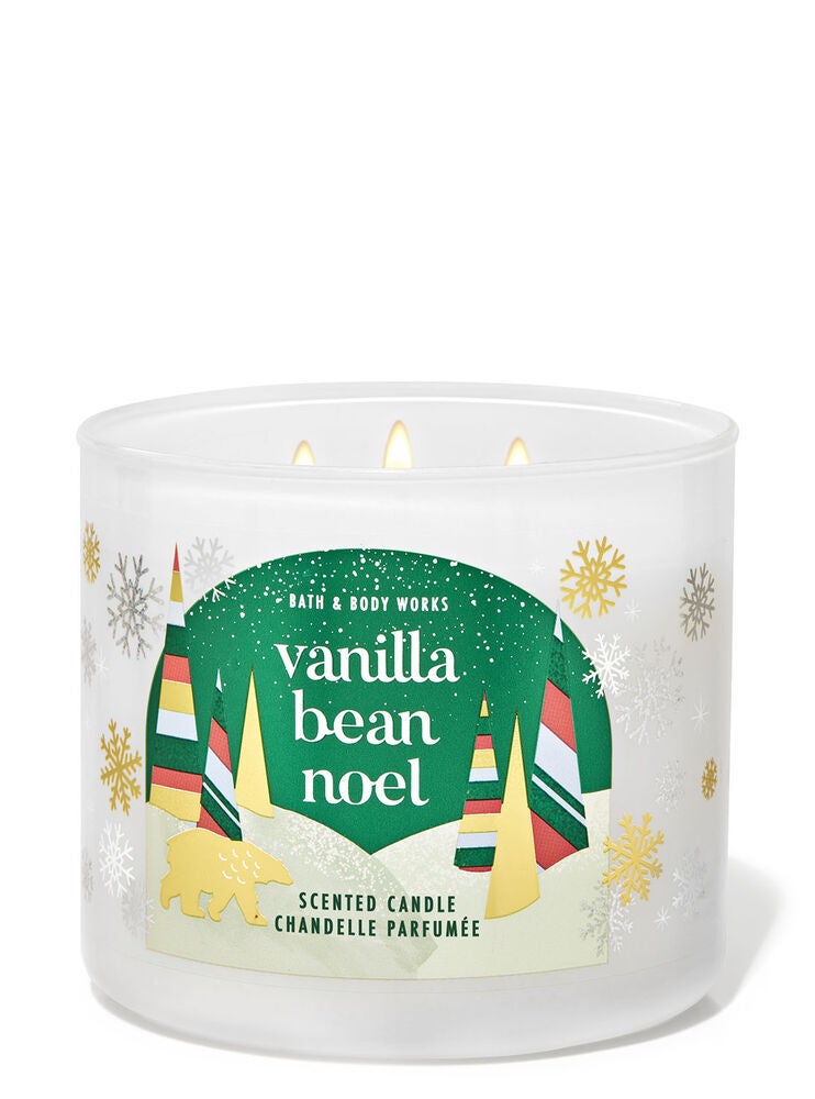 Vanilla Bean Noel 3Wick Candle Bath and Body Works
