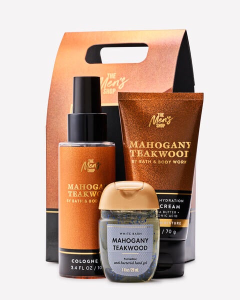 Ensemble-cadeau format mini Mahogany Teakwood