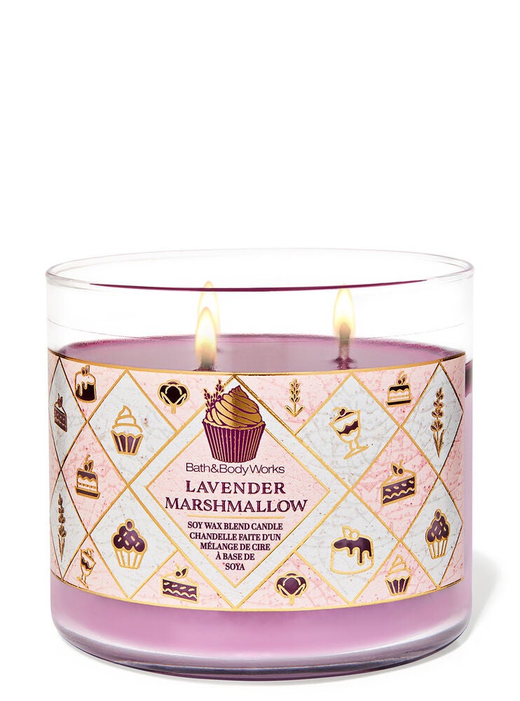 Lavender Marshmallow 3-Wick Candle | Bath and Body Works