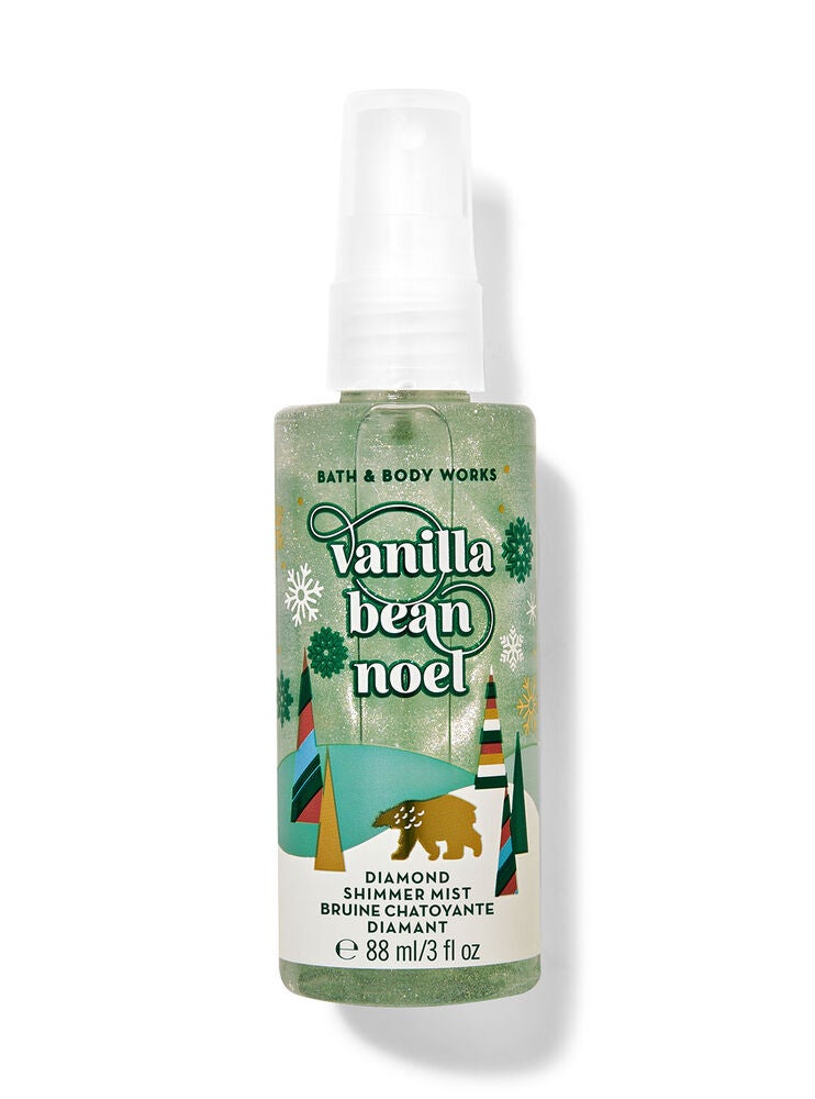 Vanilla Bean Noel Travel Size Diamond Shimmer Mist Bath and Body Works