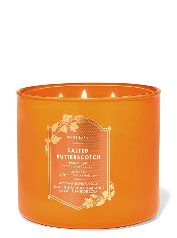 Salted Butterscotch 3Wick Candle Bath and Body Works