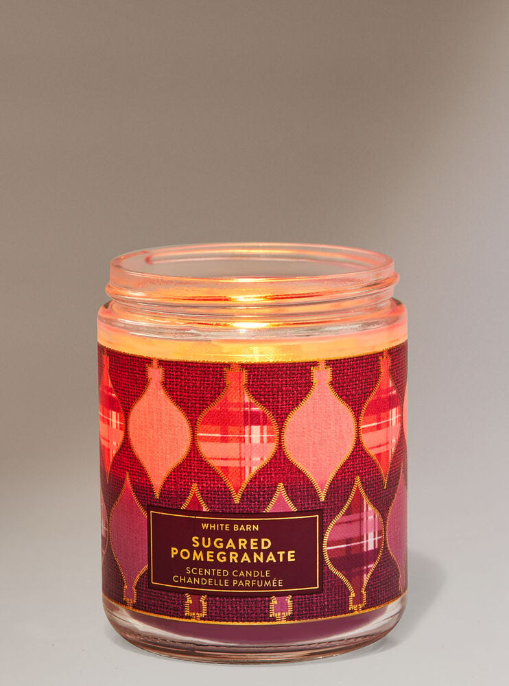 Sugared Pomegranate Single Wick Candle Image 1