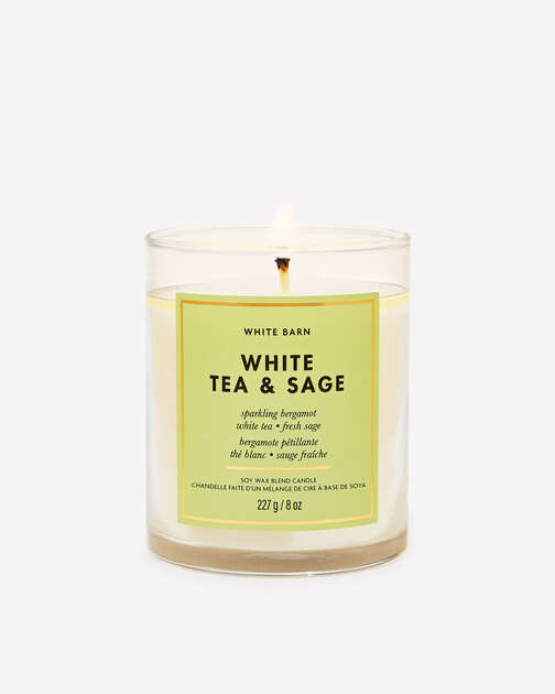 White Tea & Sage Single Wick Candle