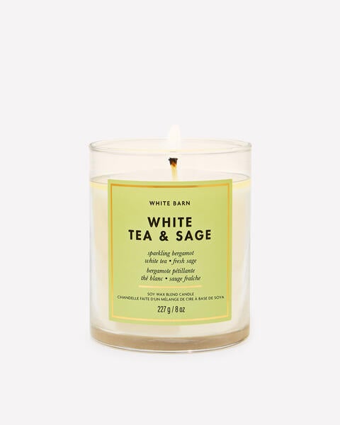 White Tea & Sage Single Wick Candle