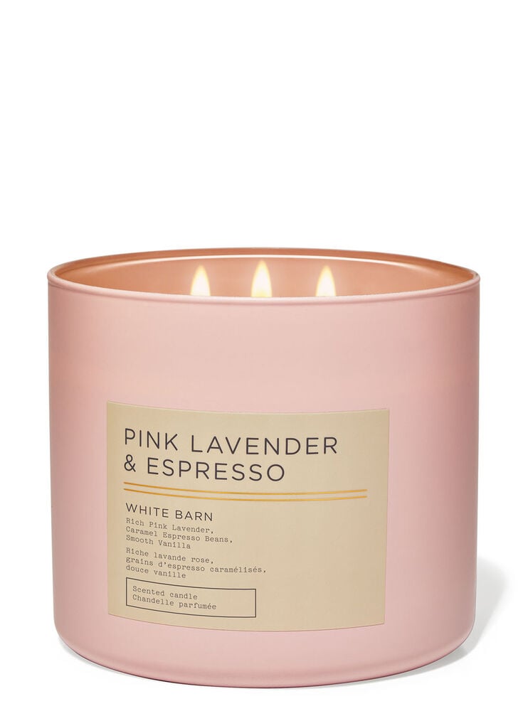 Pink Lavender & Espresso 3-Wick Candle