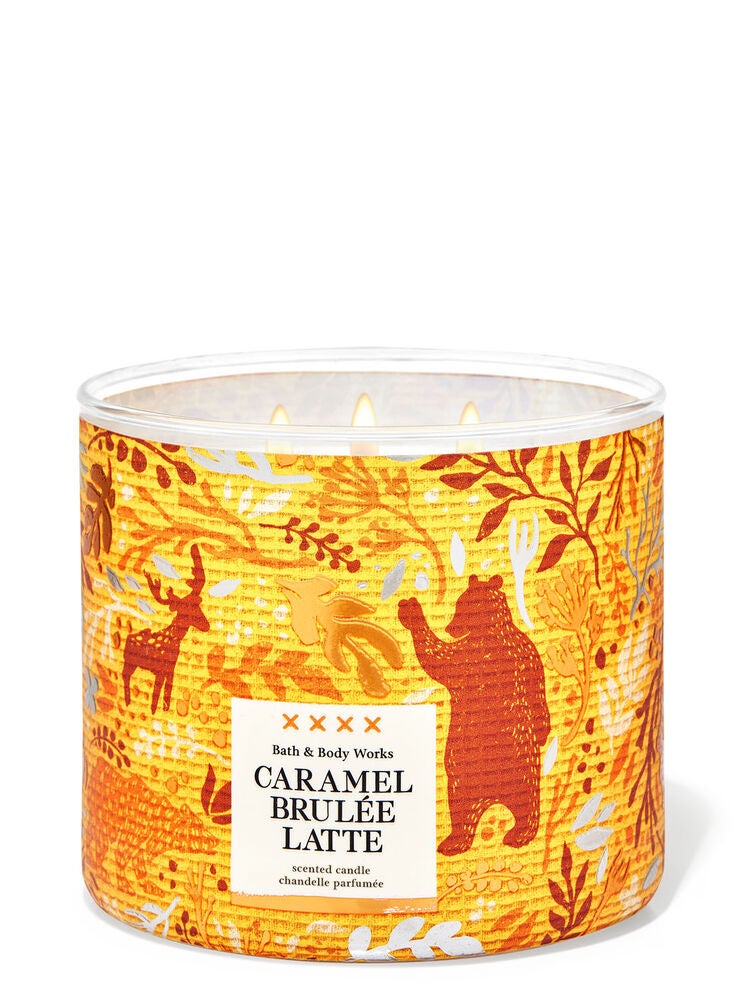Caramel Brulee Latte 3Wick Candle Bath and Body Works