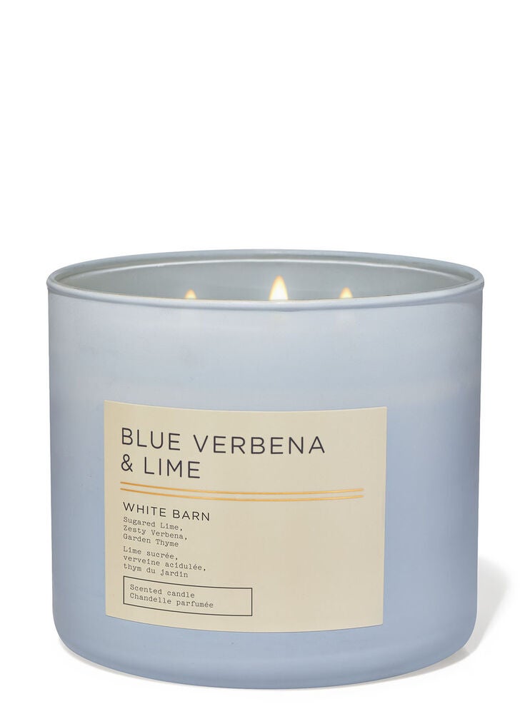Blue Verbena & Lime 3Wick Candle Bath and Body Works