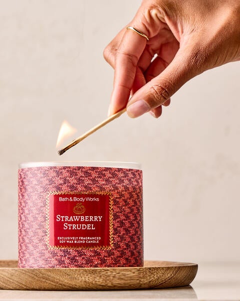 Chandelle à 3 mèches Strawberry Strudel