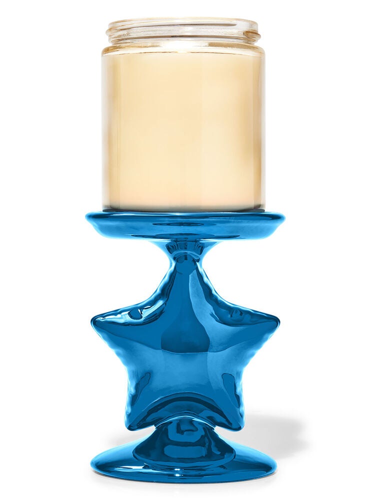 Blue Star Pedestal Single Wick Candle Holder Bath and Body Works