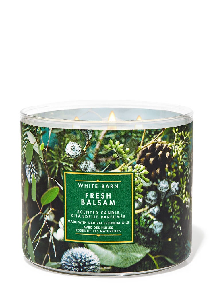 Fresh Balsam 3Wick Candle Bath and Body Works