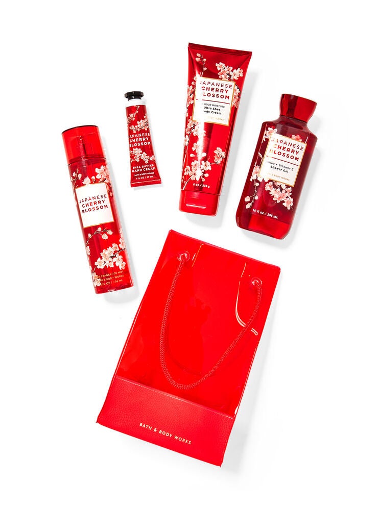 Japanese Cherry Blossom Gift Bag Set Bath and Body Works