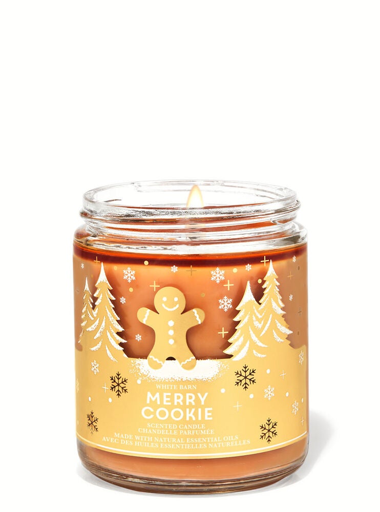 Merry Cookie Single Wick Candle Bath and Body Works