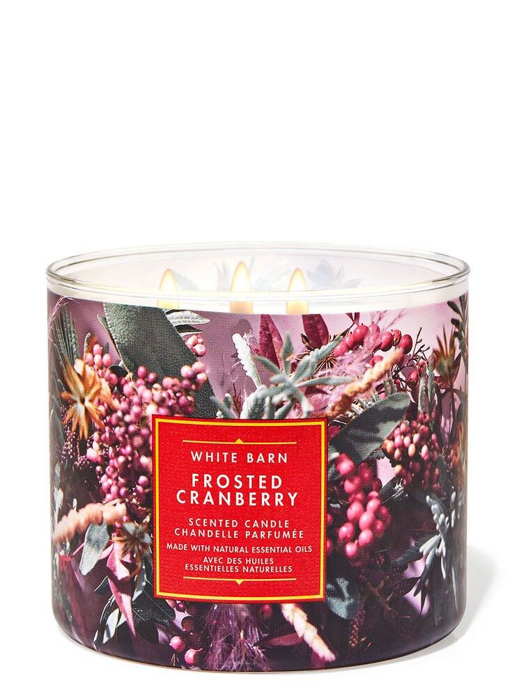 Frosted Cranberry 3Wick Candle Bath and Body Works