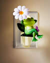 Frog with Flower Scent Control™ Nightlight Wallflowers Fragrance Plug