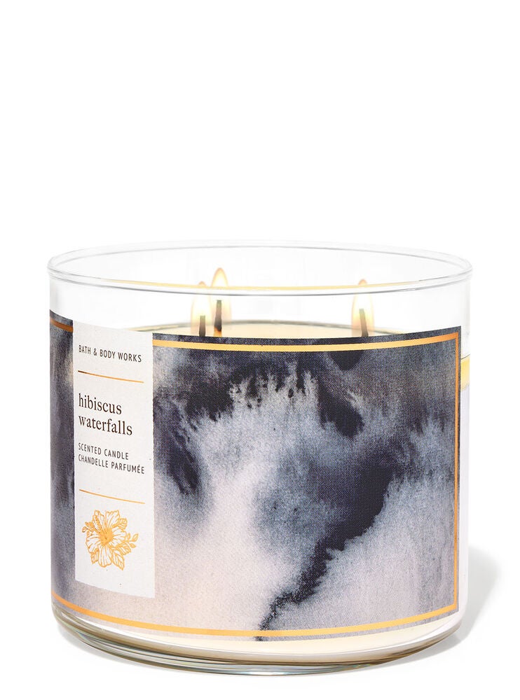 Hibiscus Waterfalls 3Wick Candle Bath and Body Works