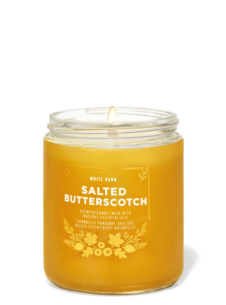 Salted Butterscotch Single Wick Candle Bath and Body Works
