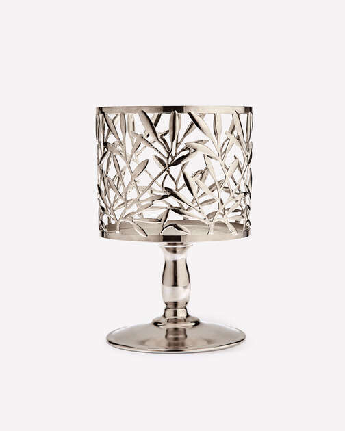 Vine Leaf Pedestal 3-Wick Candle Holder