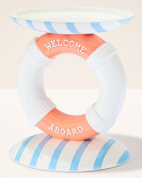 Ring Buoy Pedestal 3-Wick Candle Holder