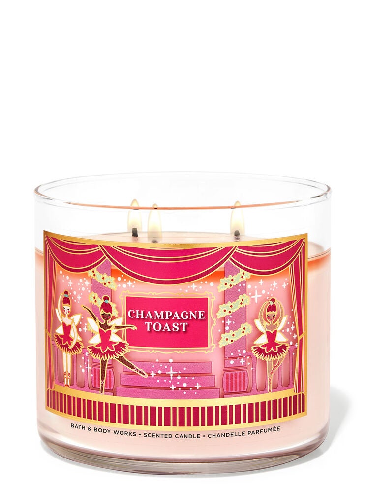Champagne Toast 3Wick Candle Bath and Body Works