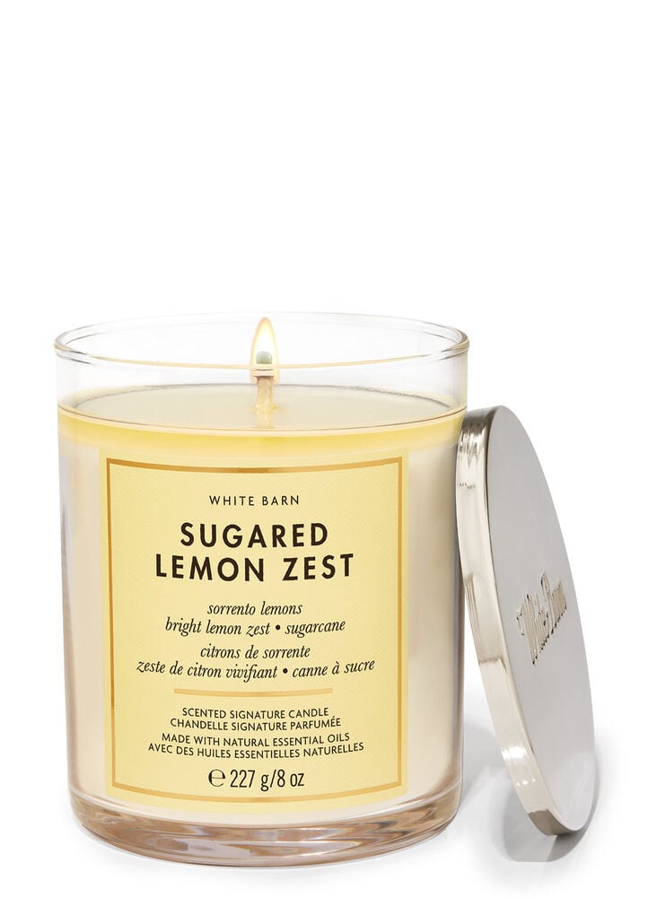 Sugared Lemon Zest Signature Single Wick Candle
