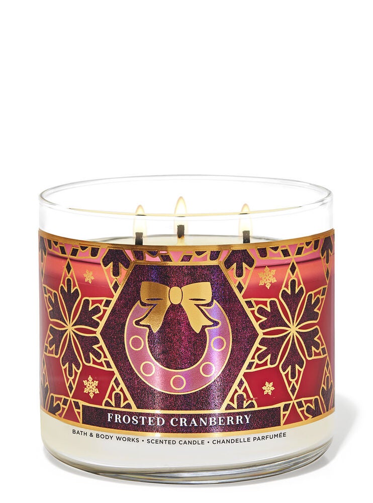 Frosted Cranberry 3Wick Candle Bath and Body Works