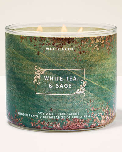 White Tea & Sage 3-Wick Candle