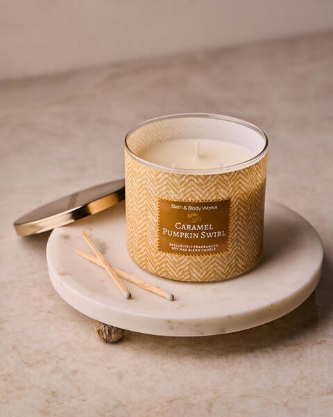 Chandelle à 3 mèches Caramel Pumpkin Swirl